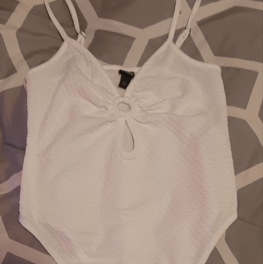 White Sleeveless Bodysuit